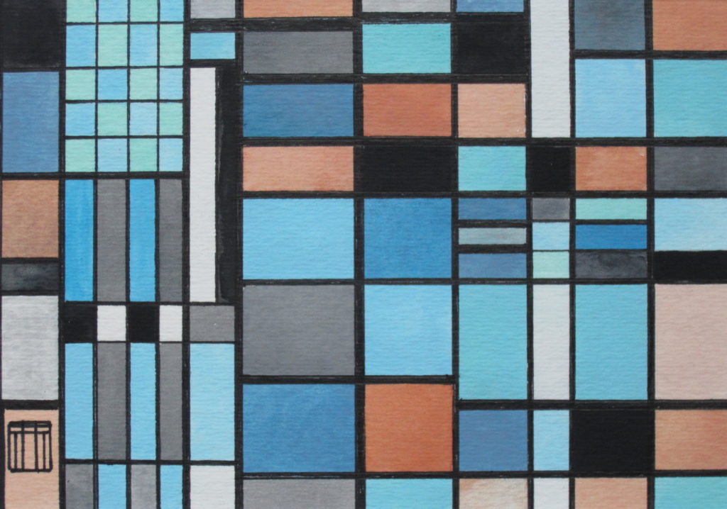 acrylic and gouache collage by Charmaine Elgood